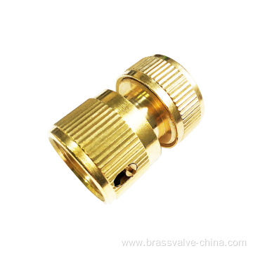 Brass garden hose connector
